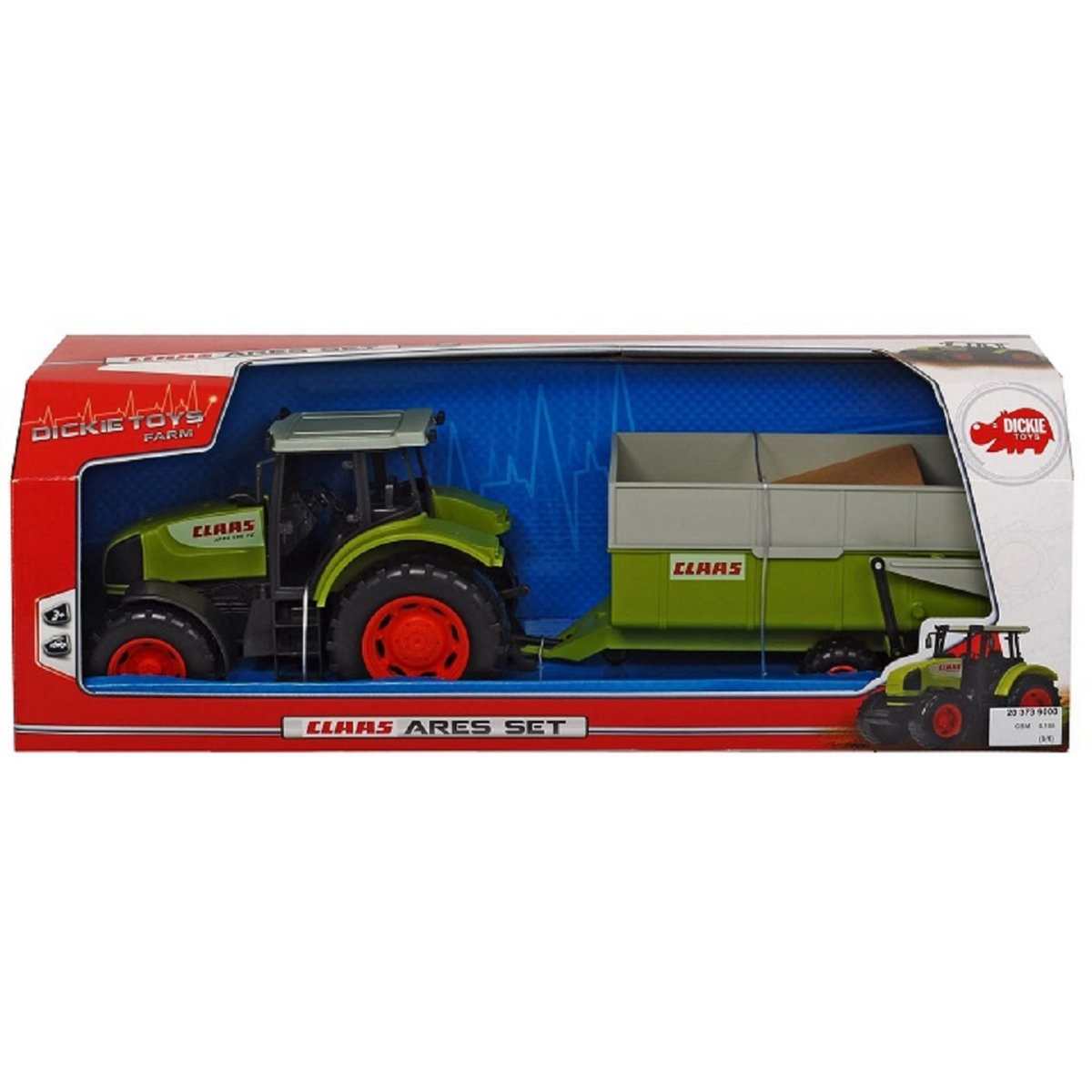 DICKIE Tracteur et remorque Claas 57 cm 