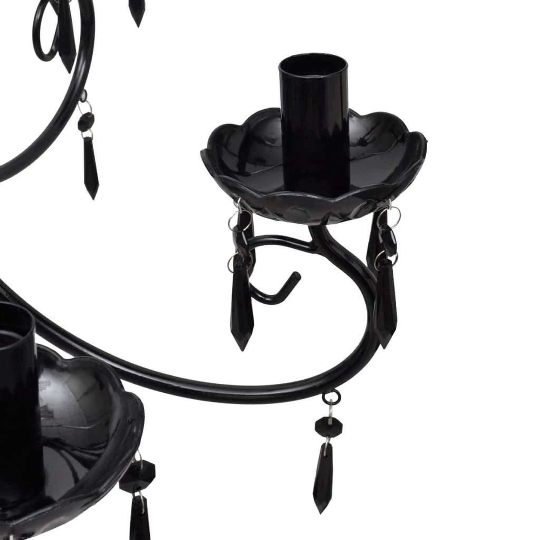 Voir la diapositive 3 : VIDAXL Lustre suspendu Noir 6 douilles d'ampoule