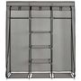 Voir la diapositive 5 : VIDAXL Armoire avec compartiments et barres Gris 150x45x175 cm Tissu