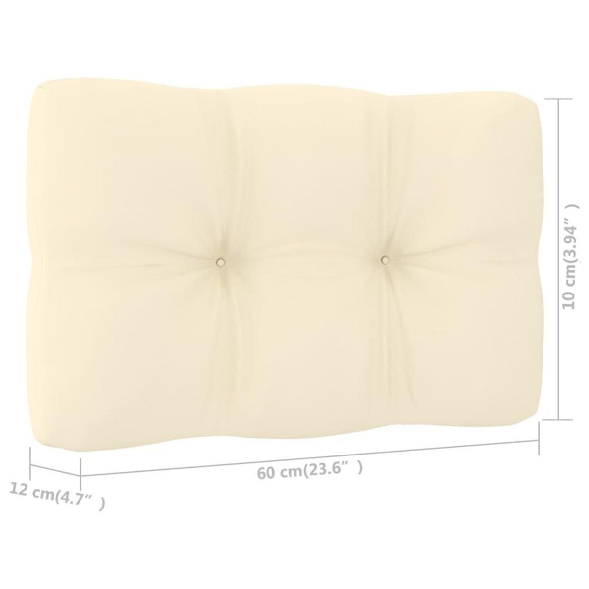 VIDAXL Chaise de jardin avec coussins creme Bois de pin impregne