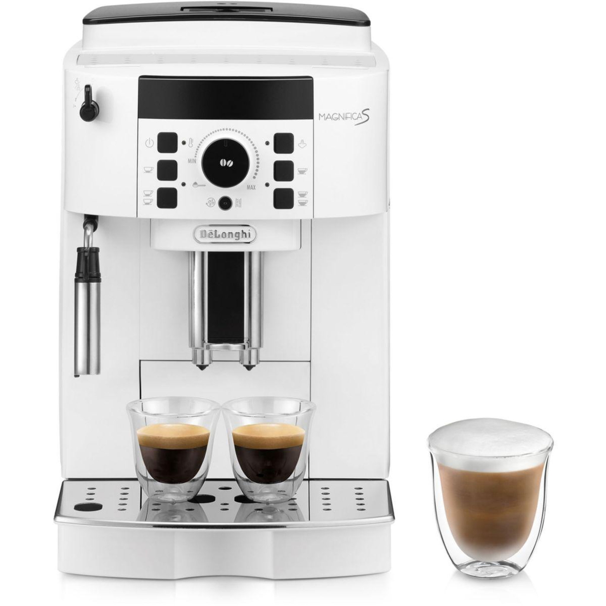 Voir la diapositive 1 : DELONGHI Expresso broyeur magnifica s ecam21.117.w s11 blanc