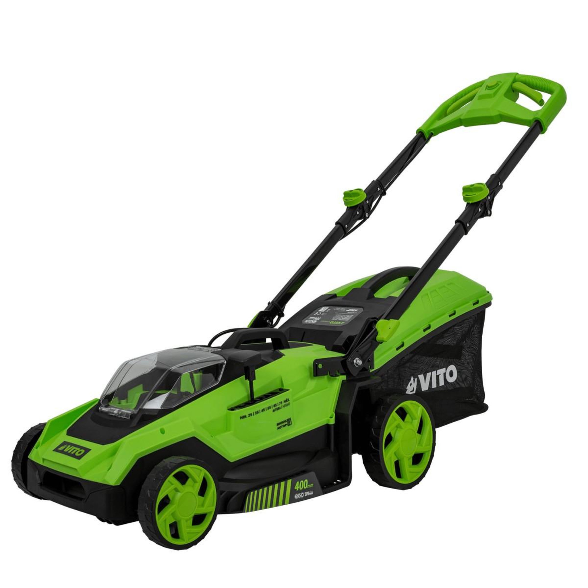 VITO Tondeuse à gazon 40v - brushless 2 batteries lithium 6.0ah chargeur double 800m2 -vito