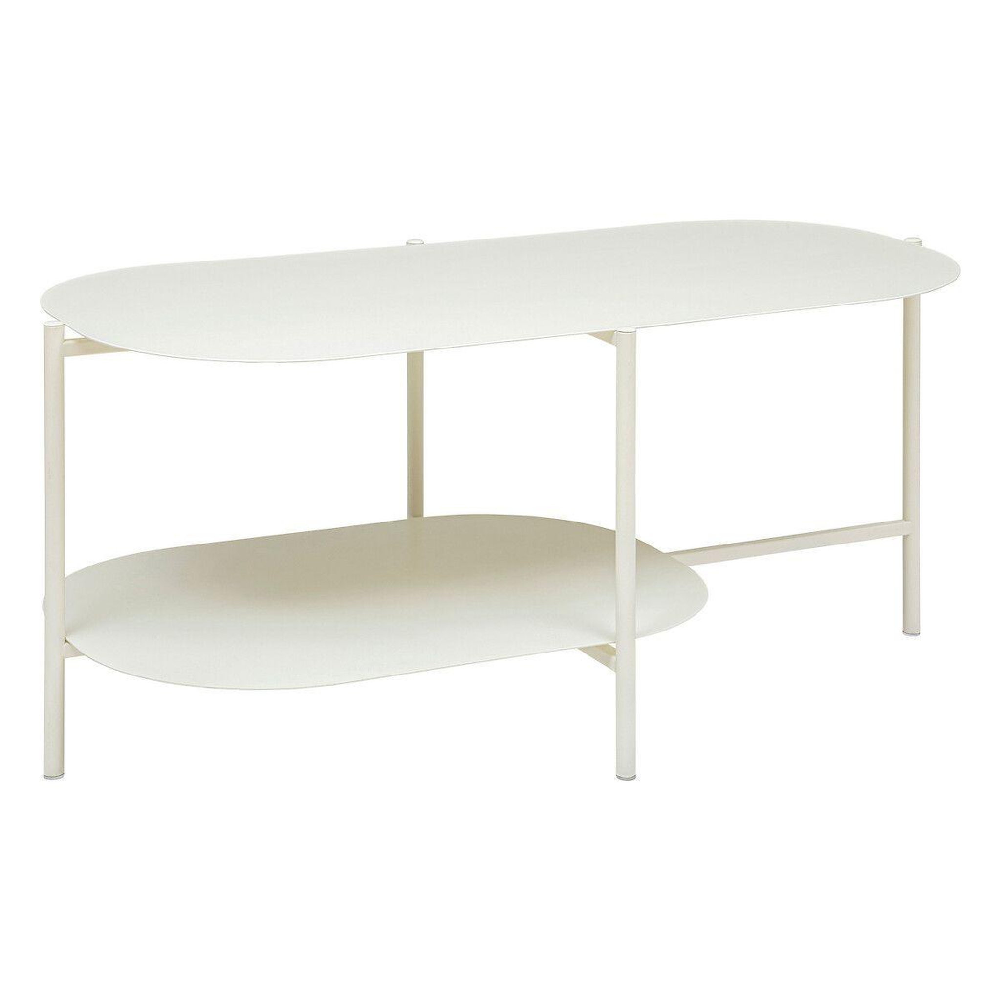 Voir la diapositive 1 : ATMOSPHERA Table basse 2 niveaux  haja  100cm blanc