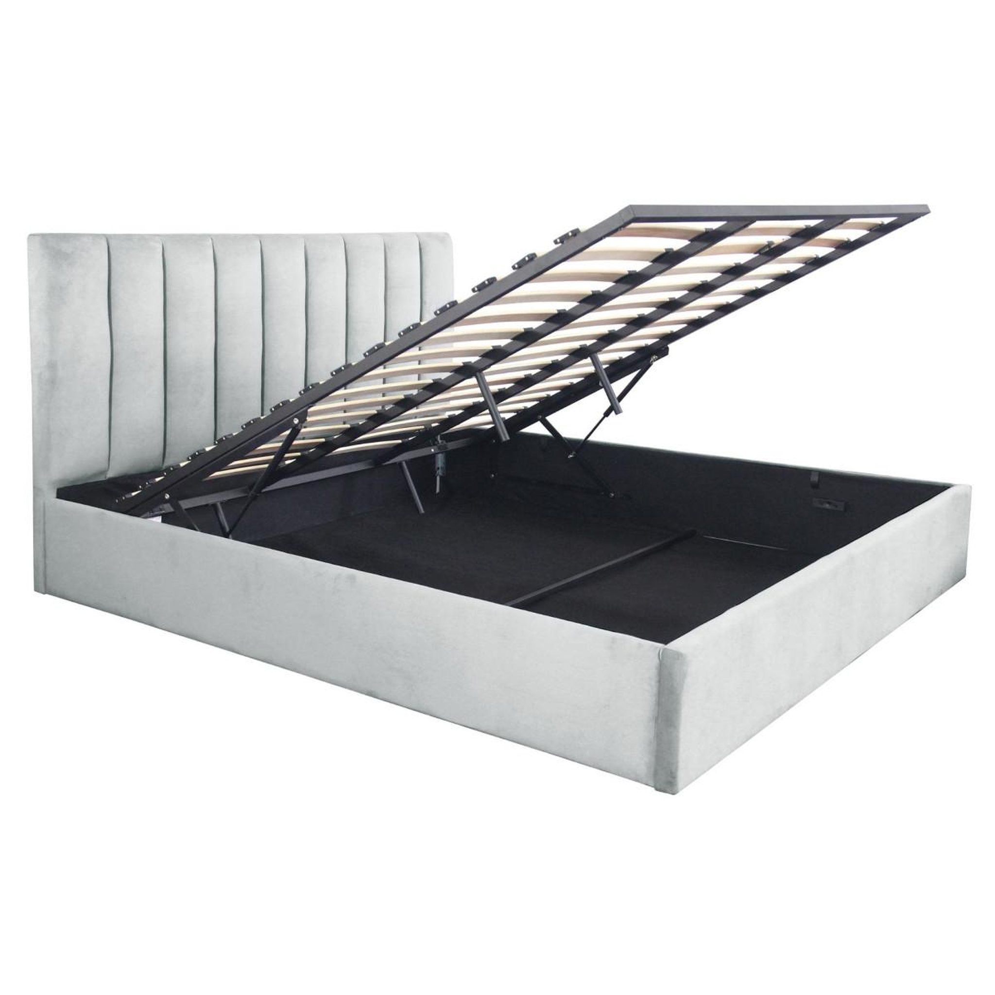Voir la diapositive 2 : Paris Prix Lit coffre design velours  songa  180x200cm argent