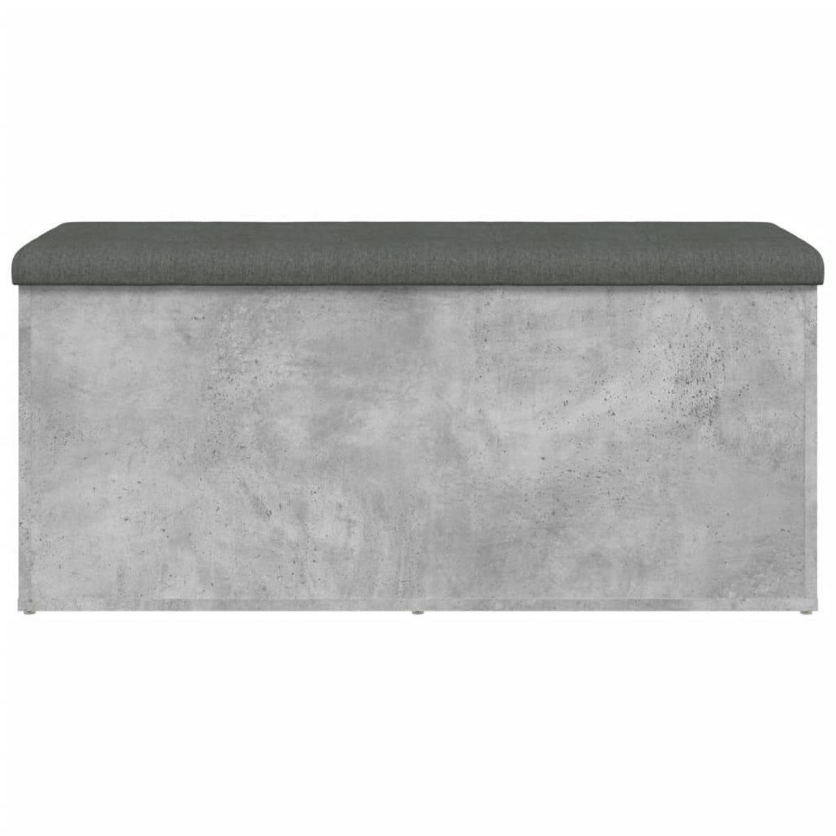 VIDAXL Banc de rangement gris beton 102x42x45 cm bois d'ingenierie