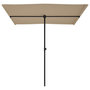 Voir la diapositive 4 : VIDAXL Parasol de jardin avec mat en aluminium 2x1,5 m Taupe
