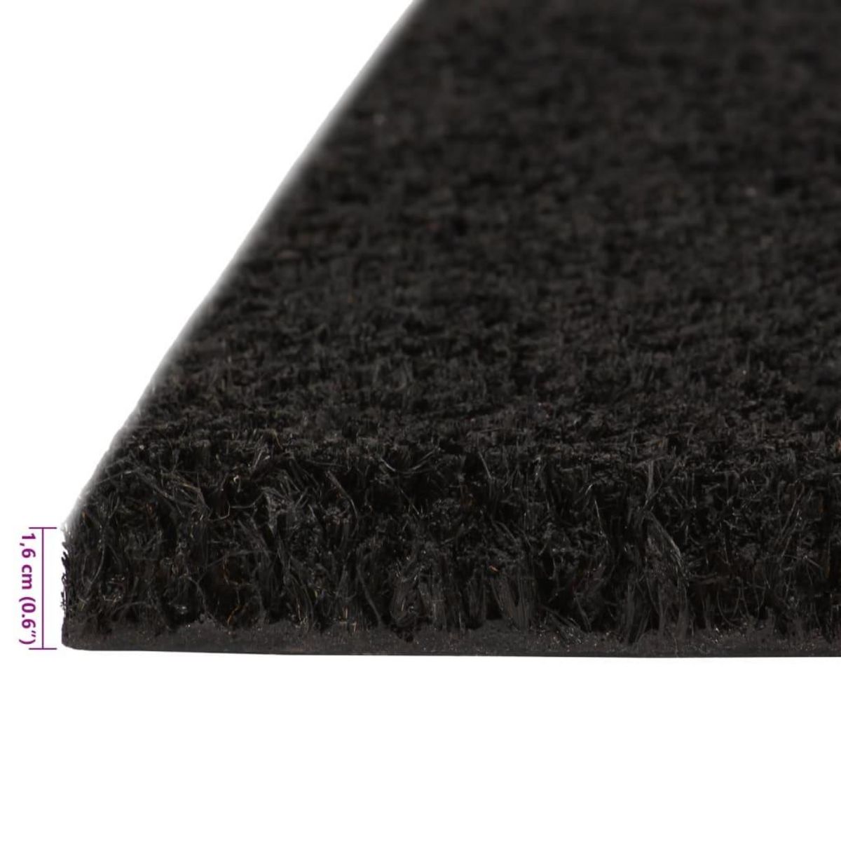 VIDAXL Tapis de porte noir 40x60 cm fibre de coco touffete