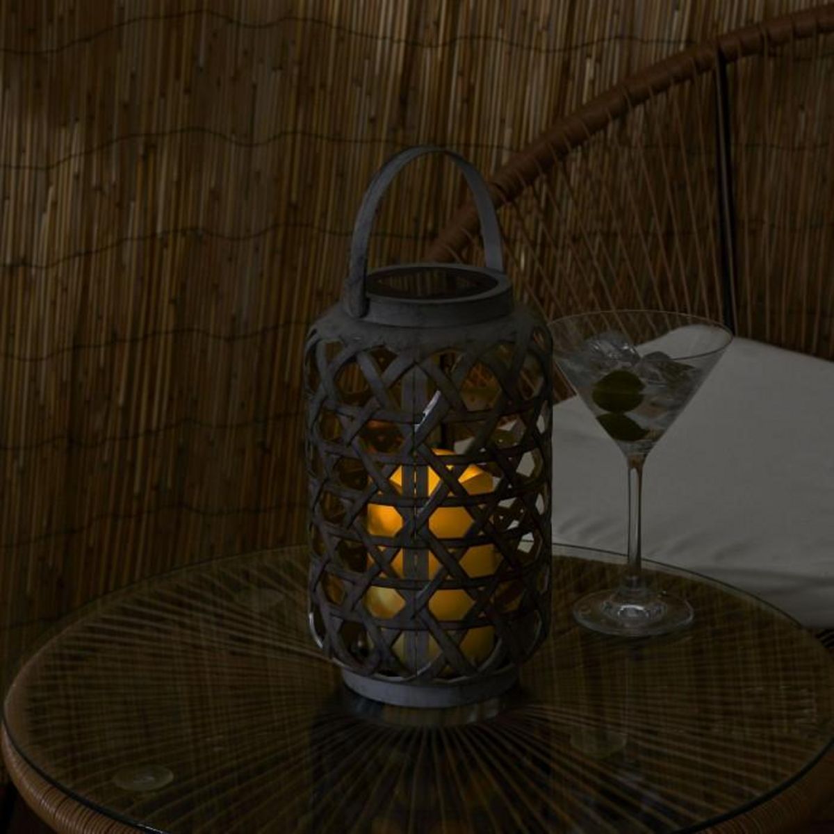 Paris Prix Lampe Solaire Extérieur  Effet Bougie  24cm Marron