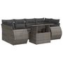 Voir la diapositive 2 : VIDAXL Salon de jardin avec coussins 7 pcs gris resine tressee