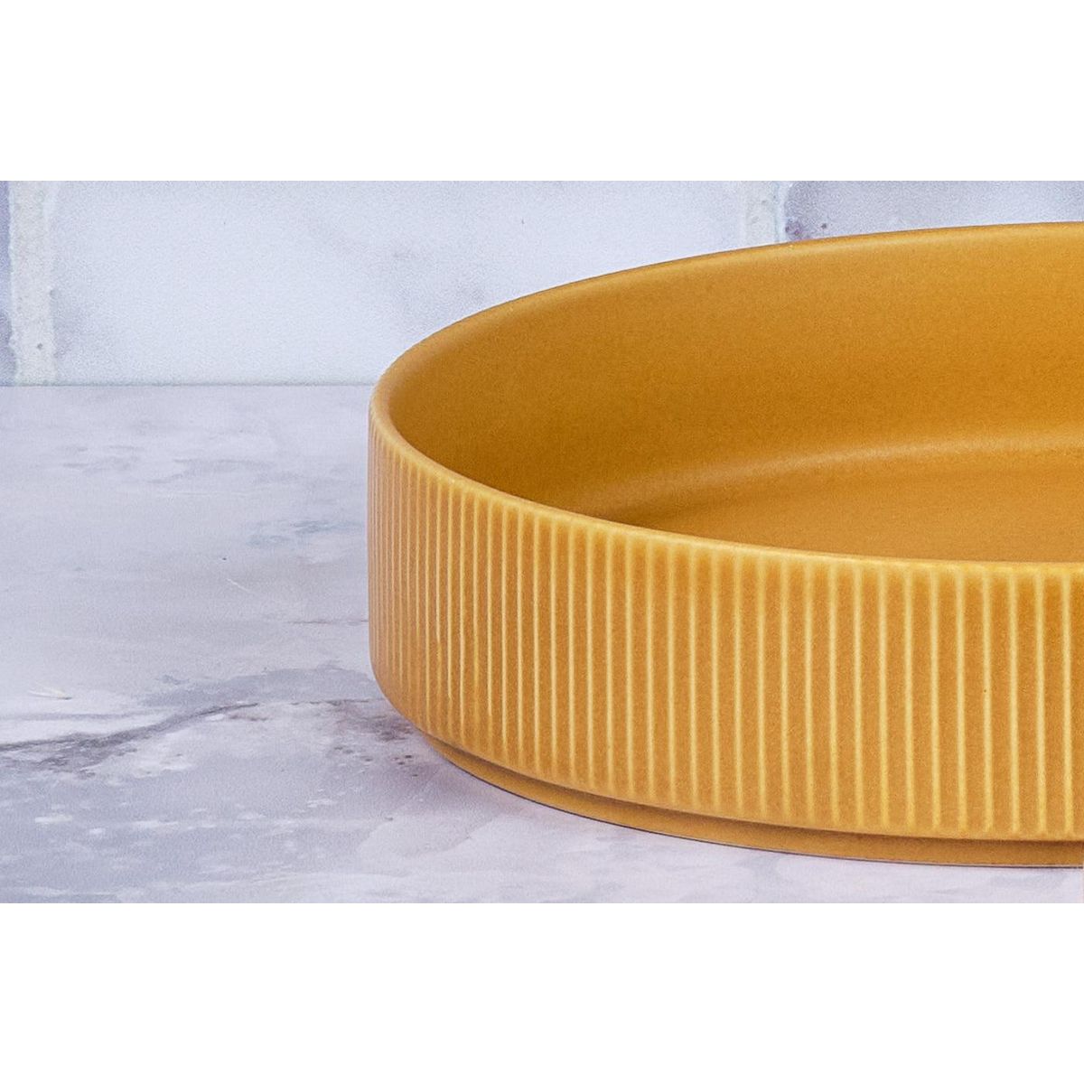 BJORN Assiette creuse SCANDI Ø21,5cm - 4 pièces - Ocre