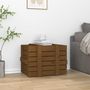 Voir la diapositive 3 : VIDAXL Boîte de rangement Marron miel 58x40,5x42 cm Bois massif pin