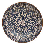 SECRET DE GOURMET Lot de 6 Assiettes Creuses en Céramique  Inès  20cm Bleu