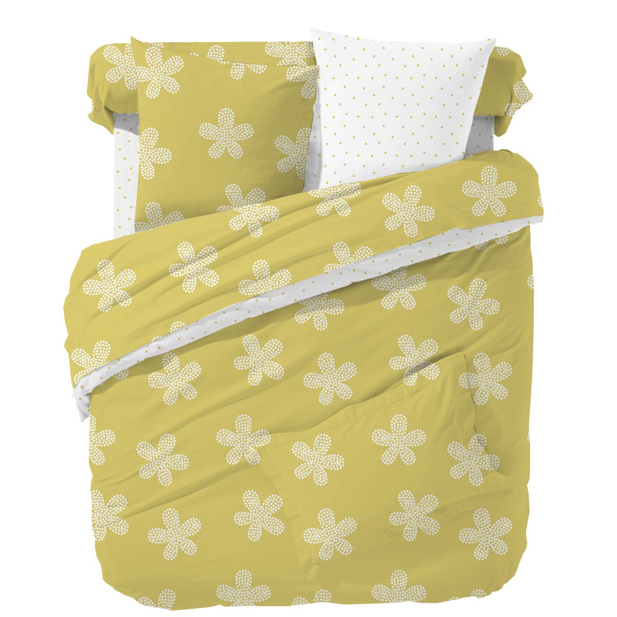 ACTUEL Taie de traversin imprimée coton SUSIE FLEUR