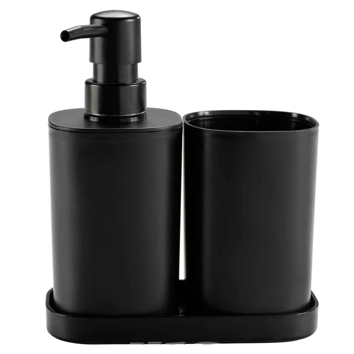 Paris Prix Set de 3 Accessoires Salle de Bain  Vita  19cm Noir