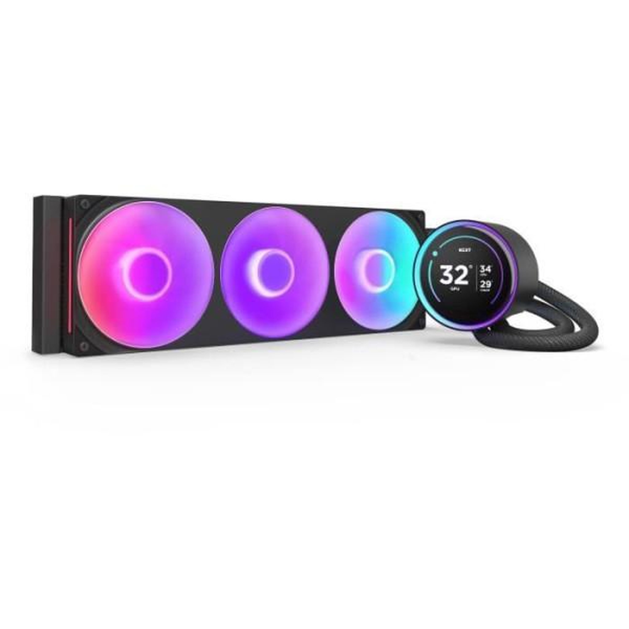 NZXT Watercooling - nzxt - rl-kr36e-b2 - kraken elite 360 rgb - écran lcd ips 2.72 - ventilateurs rgb - noir