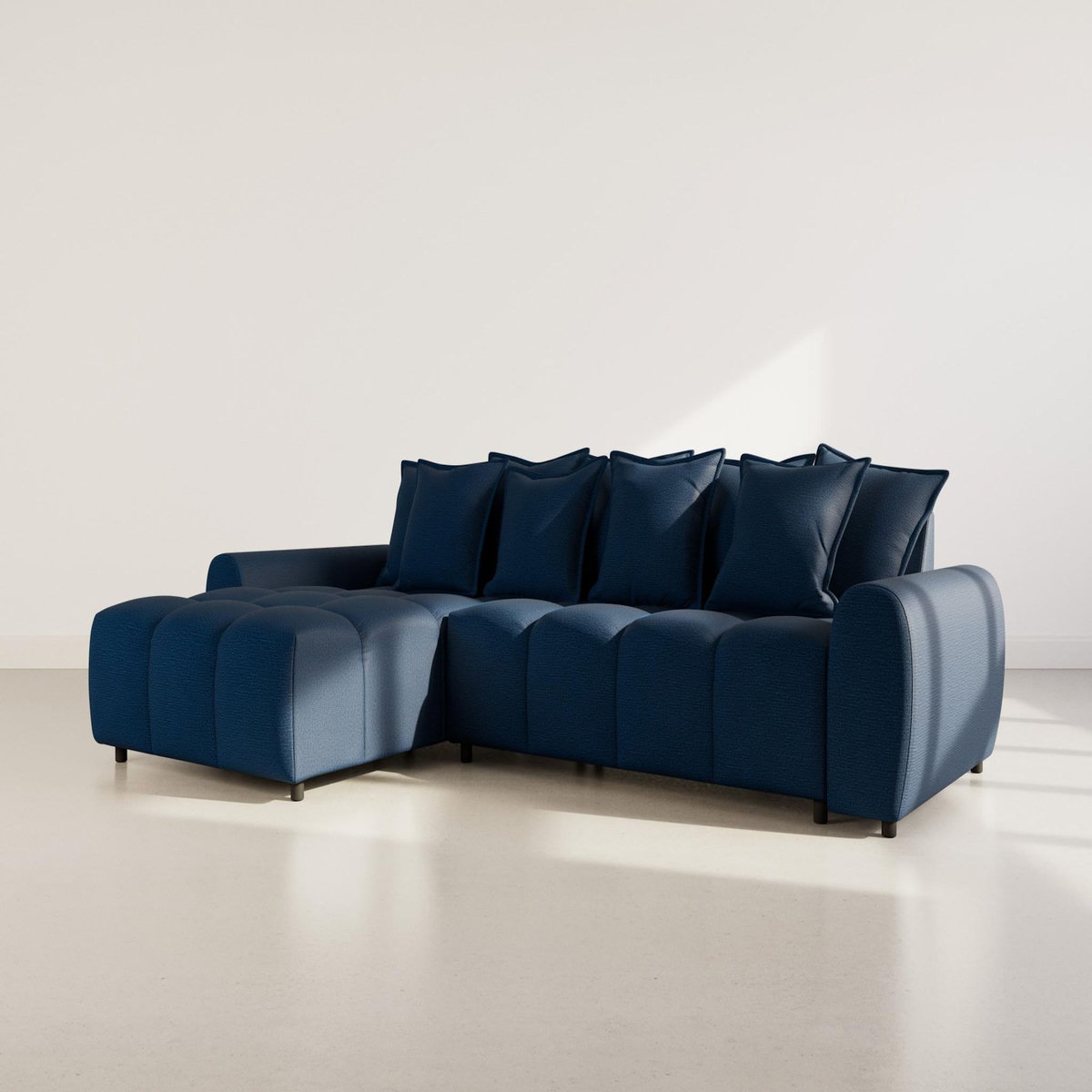 LISA DESIGN Adelaide - canapé d'angle réversible 4 places en tissu texturé