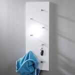 Paris Prix Patère Murale 7 Crochets  Acier  80cm Blanc