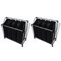 Voir la diapositive 1 : VIDAXL Trieuses a linge avec sacs 2 pcs Noir et Gris