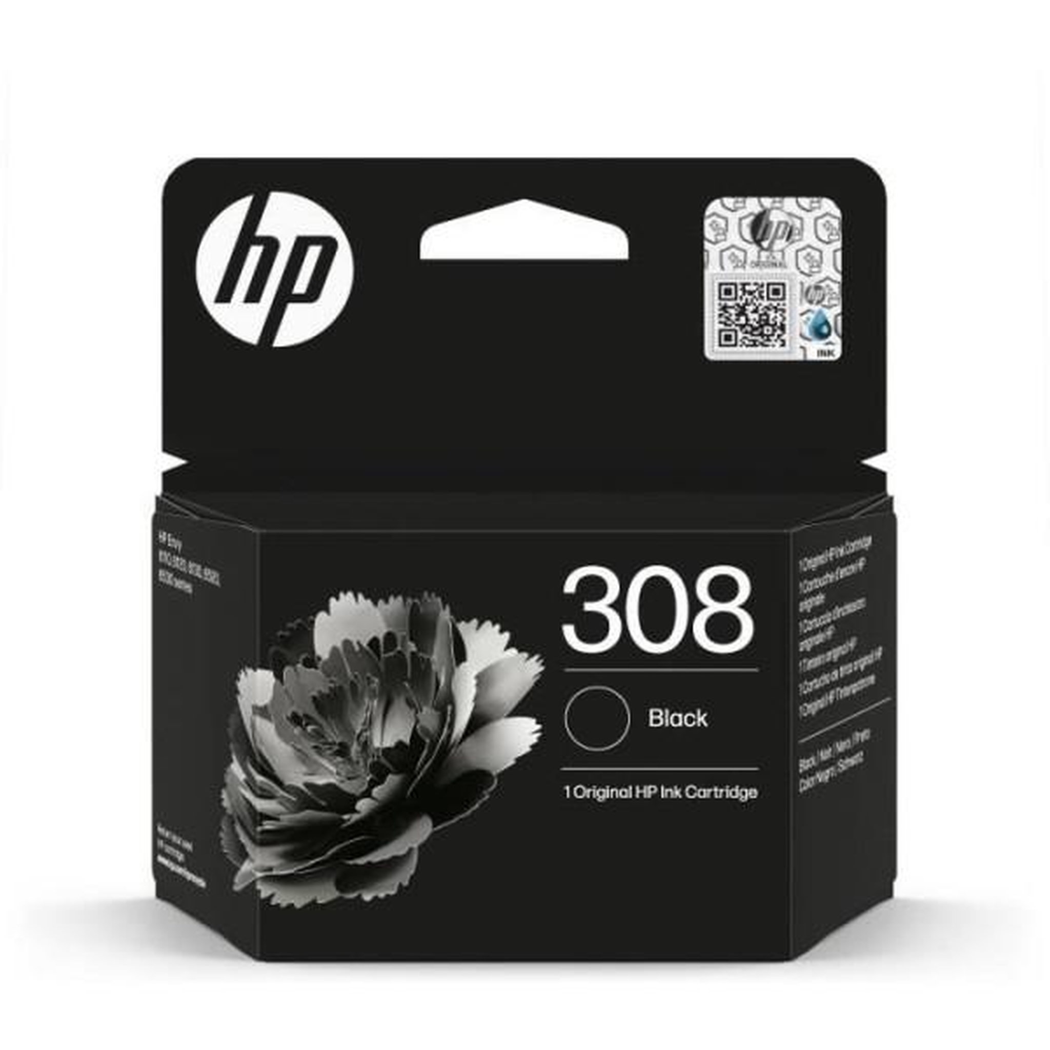 HP Cartouche d'encre hp 308 authentique noir (7fp21ue) pour hp envy 6110, 6120, 6130, 6520, 6530
