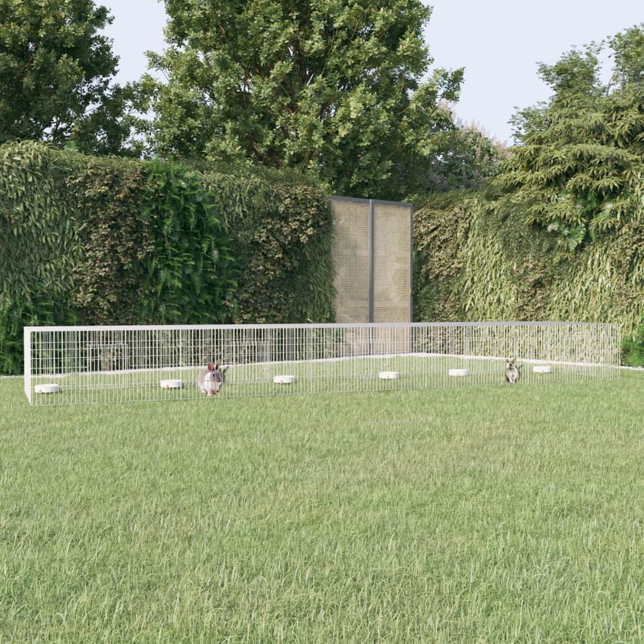 VIDAXL Cage a lapin 5 panneaux 541x109x54 cm Fer galvanise