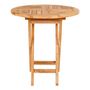 Voir la diapositive 6 : HOUSE NORDIC Table de jardin en teck OVIEDO Ø 70 cm