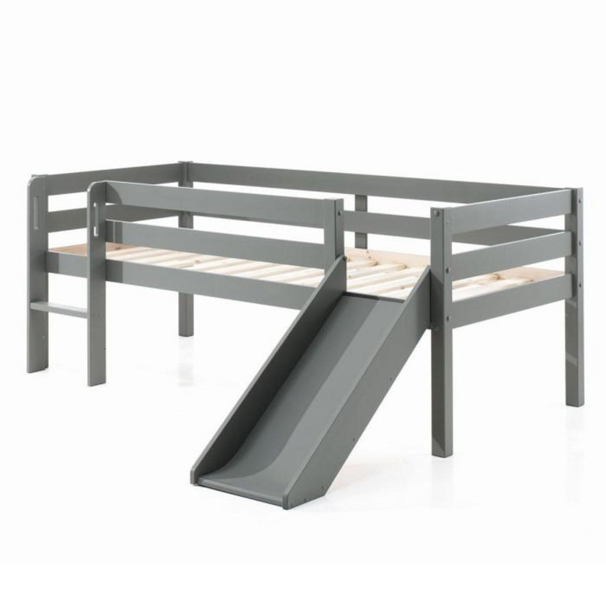 Paris Prix Pack - Lit Enfant Surélevé & 2 Tiroirs  Pino  90x200cm Blanc