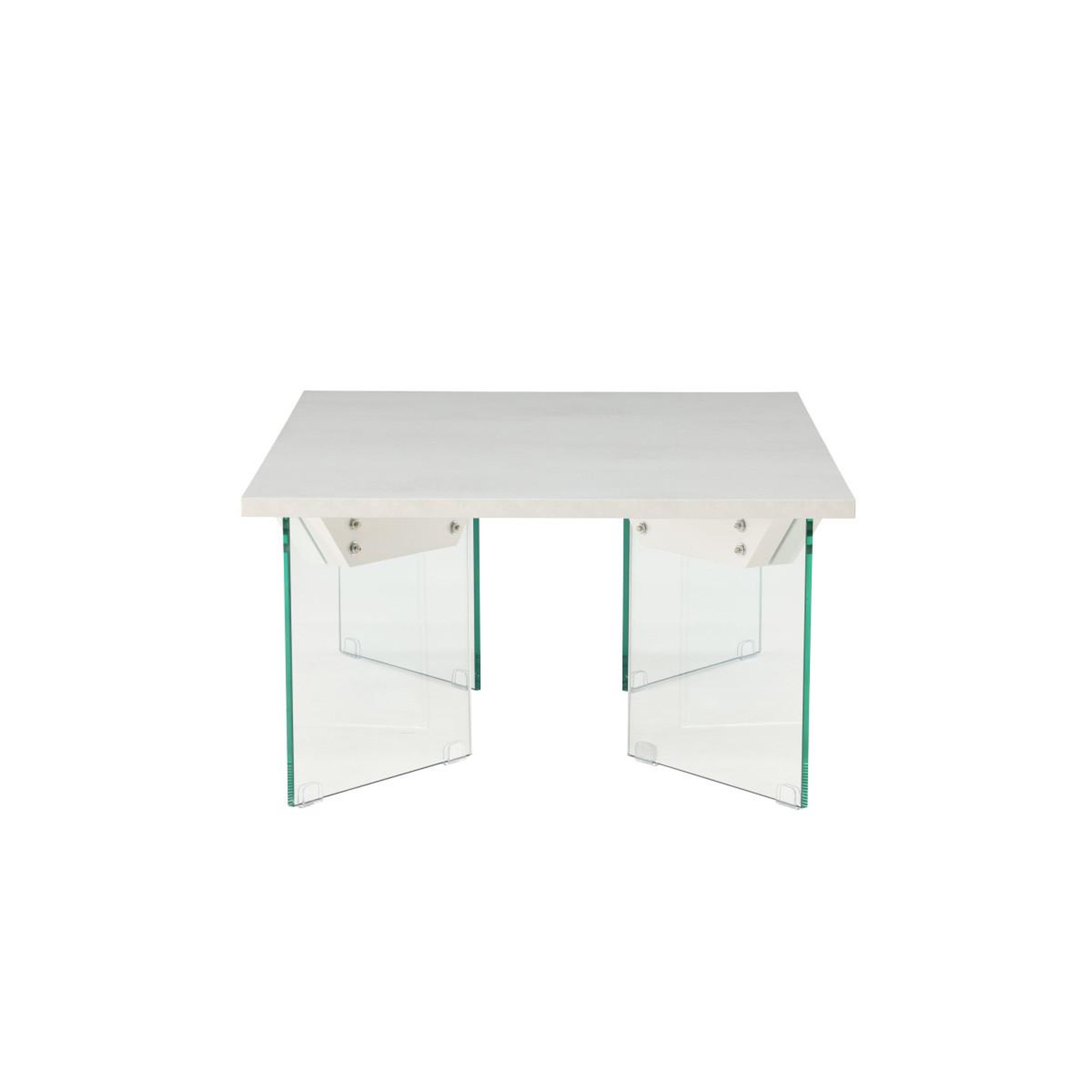 Voir la diapositive 3 : Paris Prix Table basse en verre  ester  120cm blanc