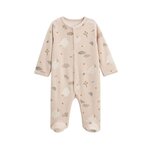 Petit Béguin Pyjama bébé en velours Câlins. Coloris disponibles : Beige