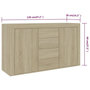 Voir la diapositive 6 : VIDAXL Buffet Chene sonoma 120x36x69 cm Bois d'ingenierie