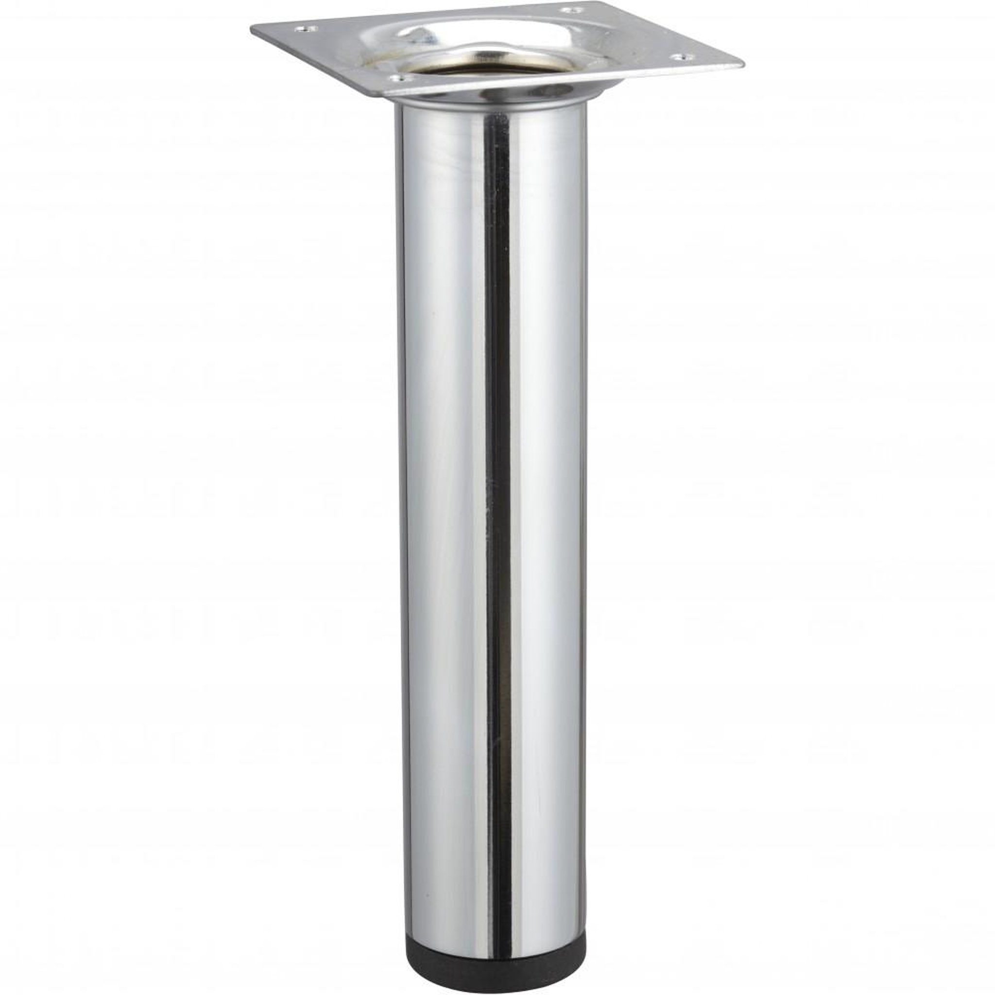 CENTRALE BRICO Pied meuble cylindrique HETTICH fixe acier chromé gris