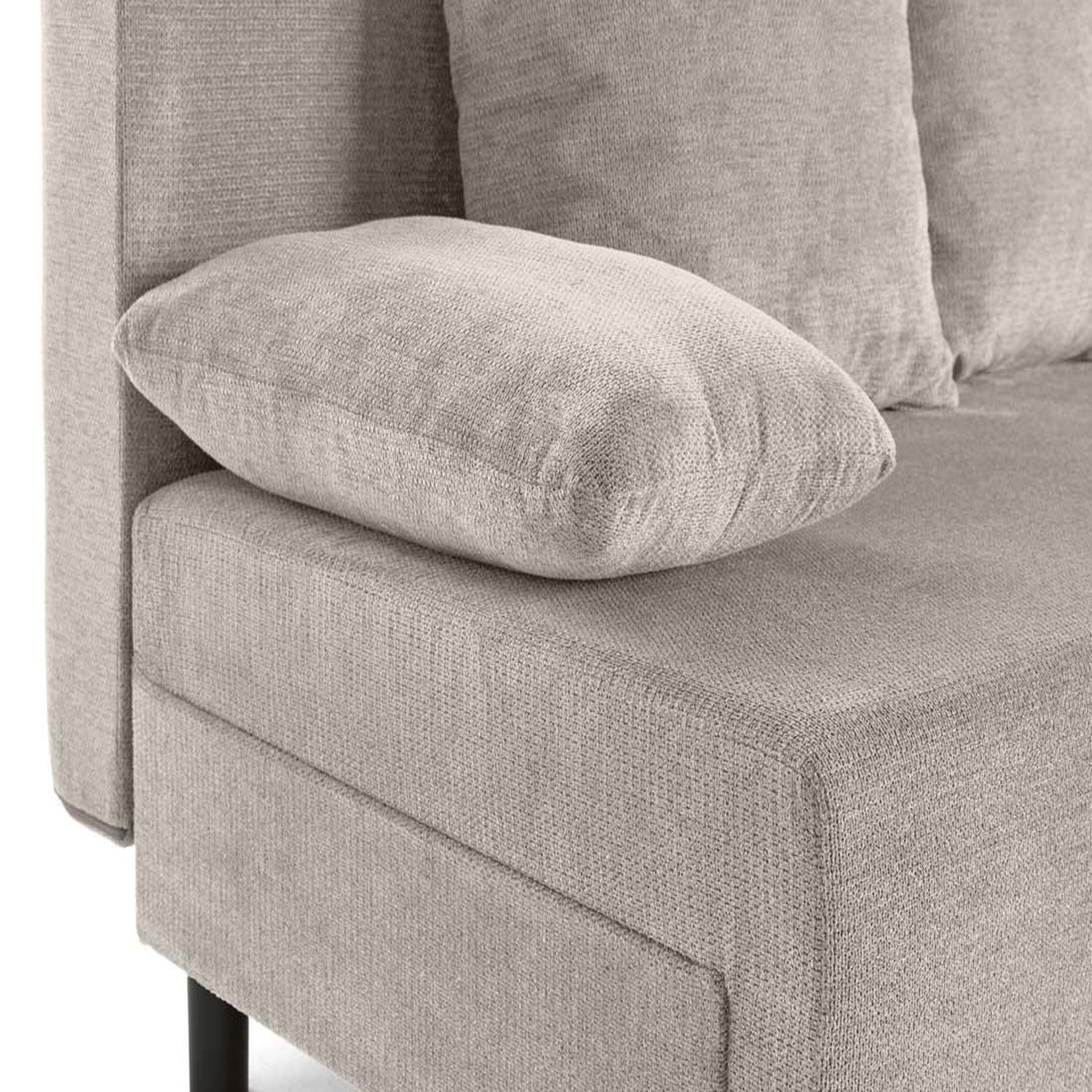 Voir la diapositive 5 : BEST MOBILIER Gloria - canapé d'angle réversible 4 places convertible avec coffre en tissu texturé