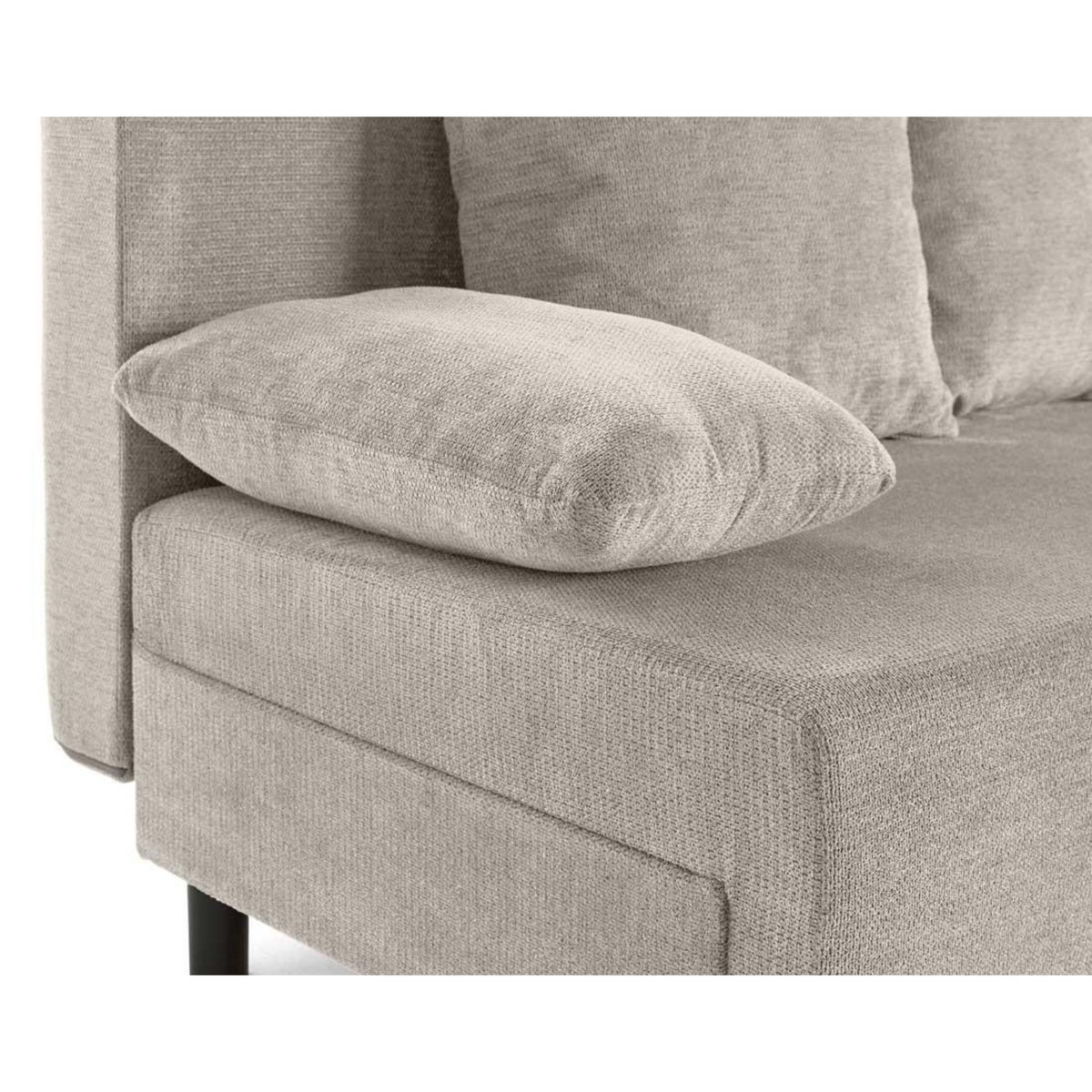 BEST MOBILIER Gloria - canapé d'angle réversible 4 places convertible avec coffre en tissu texturé