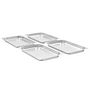 Voir la diapositive 2 : VIDAXL Récipients Gastronorm 4 pcs GN 1 1 40 mm Acier inoxydable