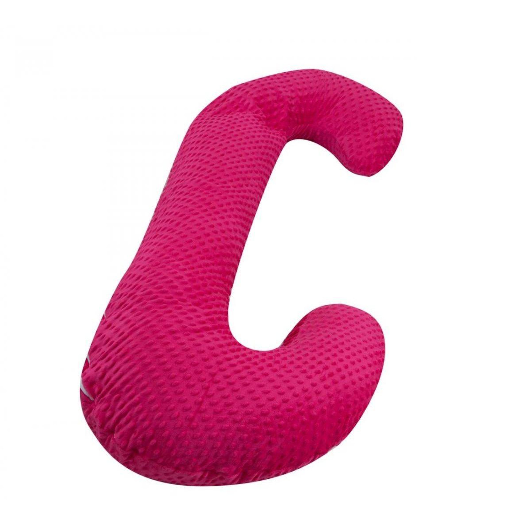 VELINDA Coussin Minky de maternité forme C rose