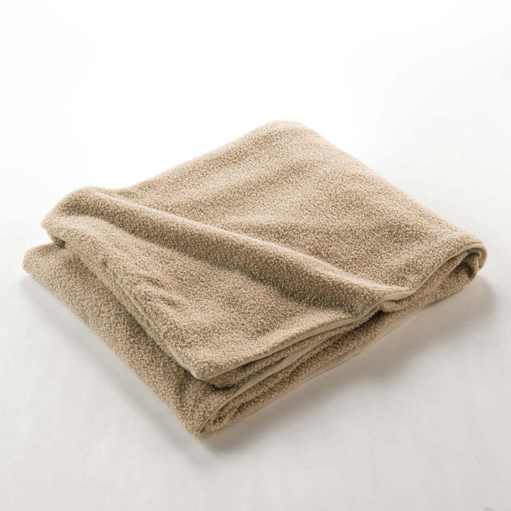 Voir la diapositive 2 : Douceur d'Intérieur Plaid bouclette  wooly  125x150cm beige