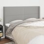 Voir la diapositive 1 : VIDAXL Tete de lit avec oreilles Gris clair 203x16x118/128 cm Tissu