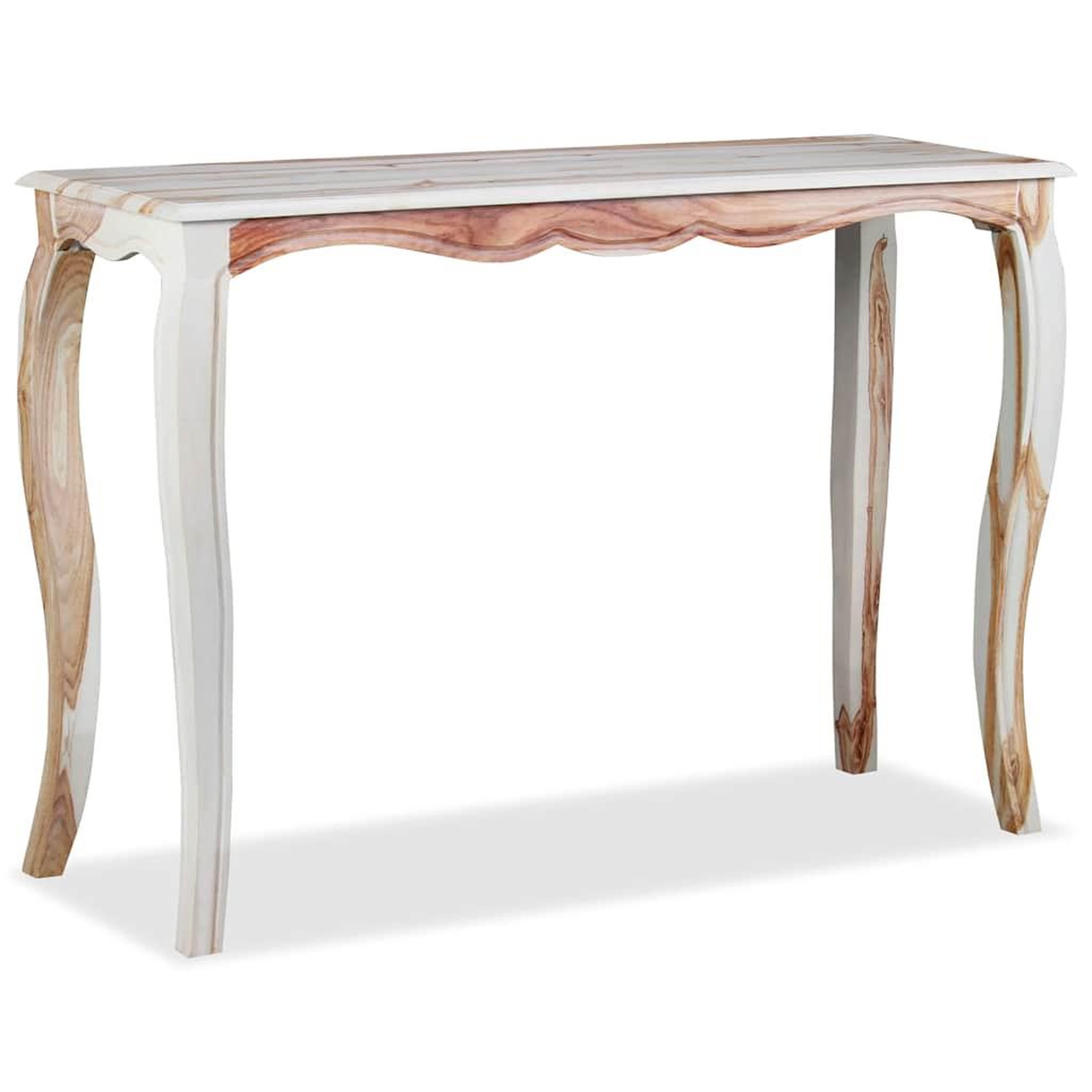Voir la diapositive 1 : VIDAXL Table console Bois massif 110x40x76 cm