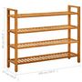 Voir la diapositive 6 : VIDAXL Etagere a chaussures a 4 niveaux 100x27x80 cm Chene massif