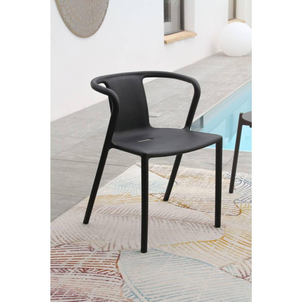 Paris Prix Ensemble Table de Jardin & 4 Fauteuils  Boston & Diego  150cm Gris Anthracite