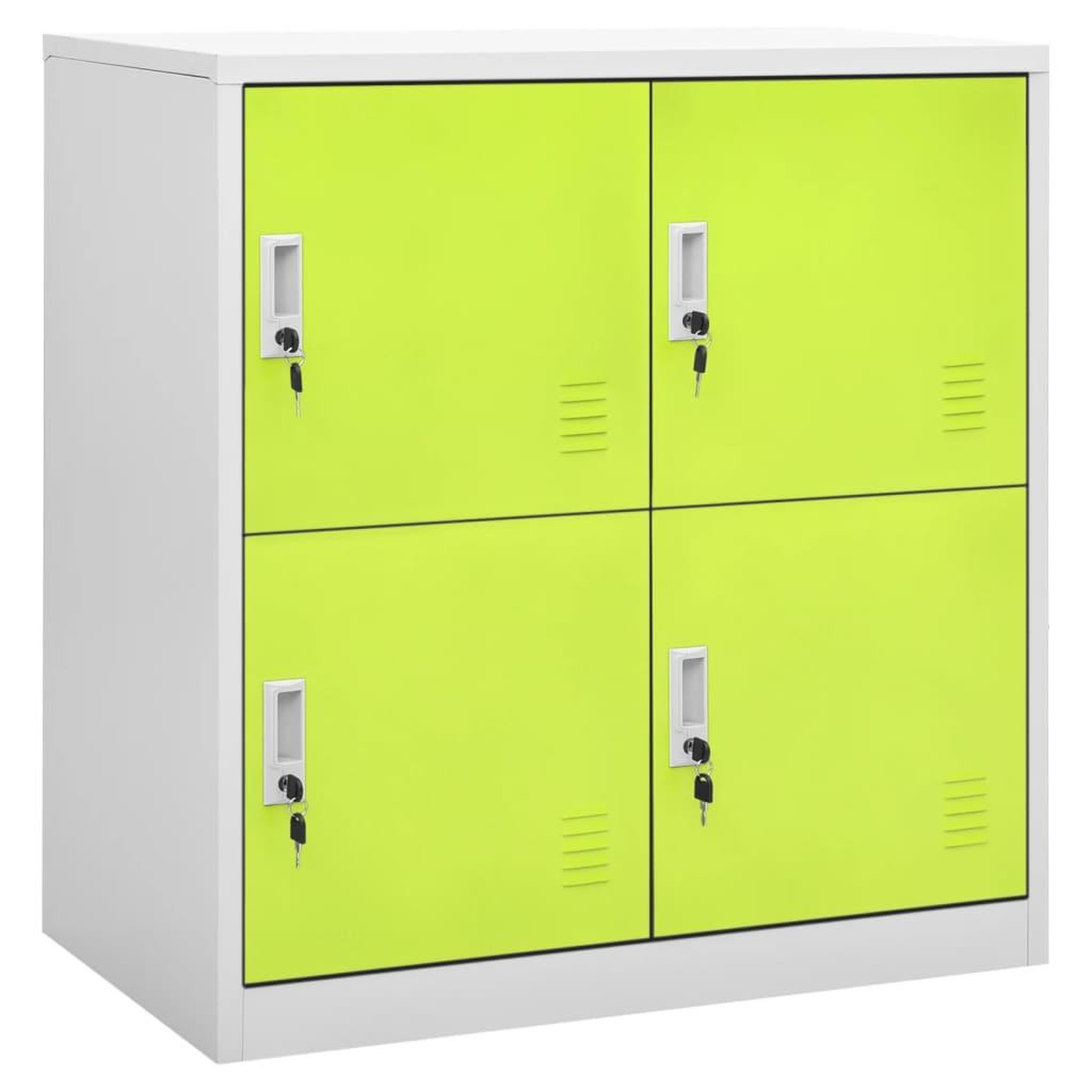 Voir la diapositive 1 : VIDAXL Armoire a casiers Gris clair et vert 90x45x92,5 cm Acier