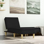 Voir la diapositive 1 : VIDAXL Chaise longue noir tissu