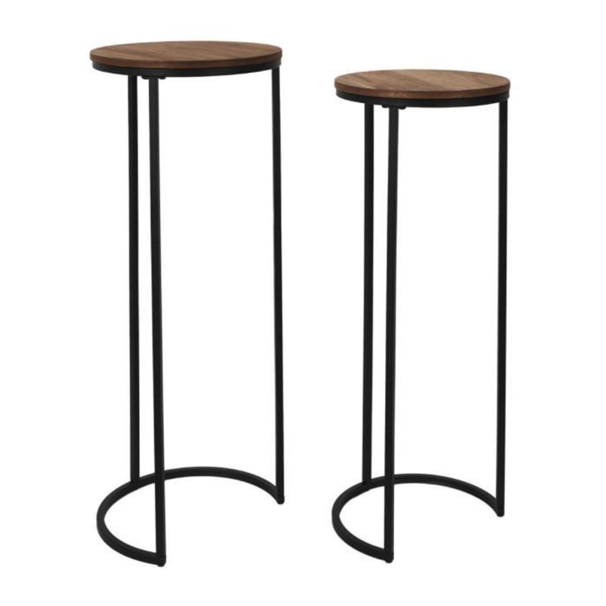 Paris Prix Lot de 2 Sellettes  Gigogne  80cm Marron