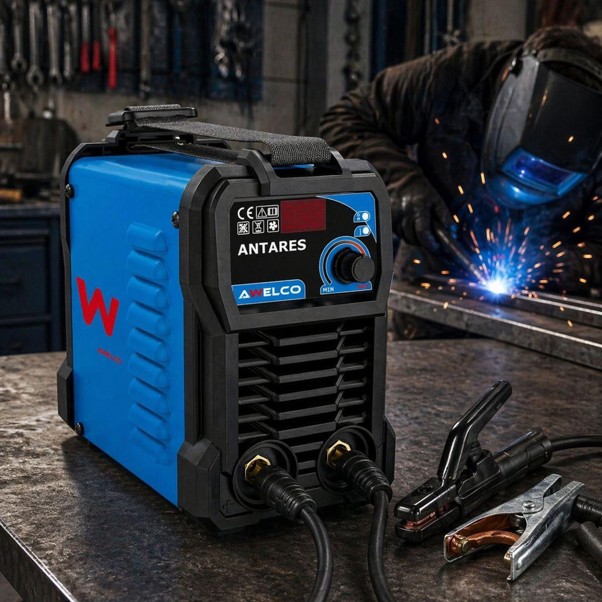 Awelco Poste à Souder 200A Inverter MMA IGBT Electrodes Ø1,6 à 5,0 mm Acier Inox Fonte Awelco