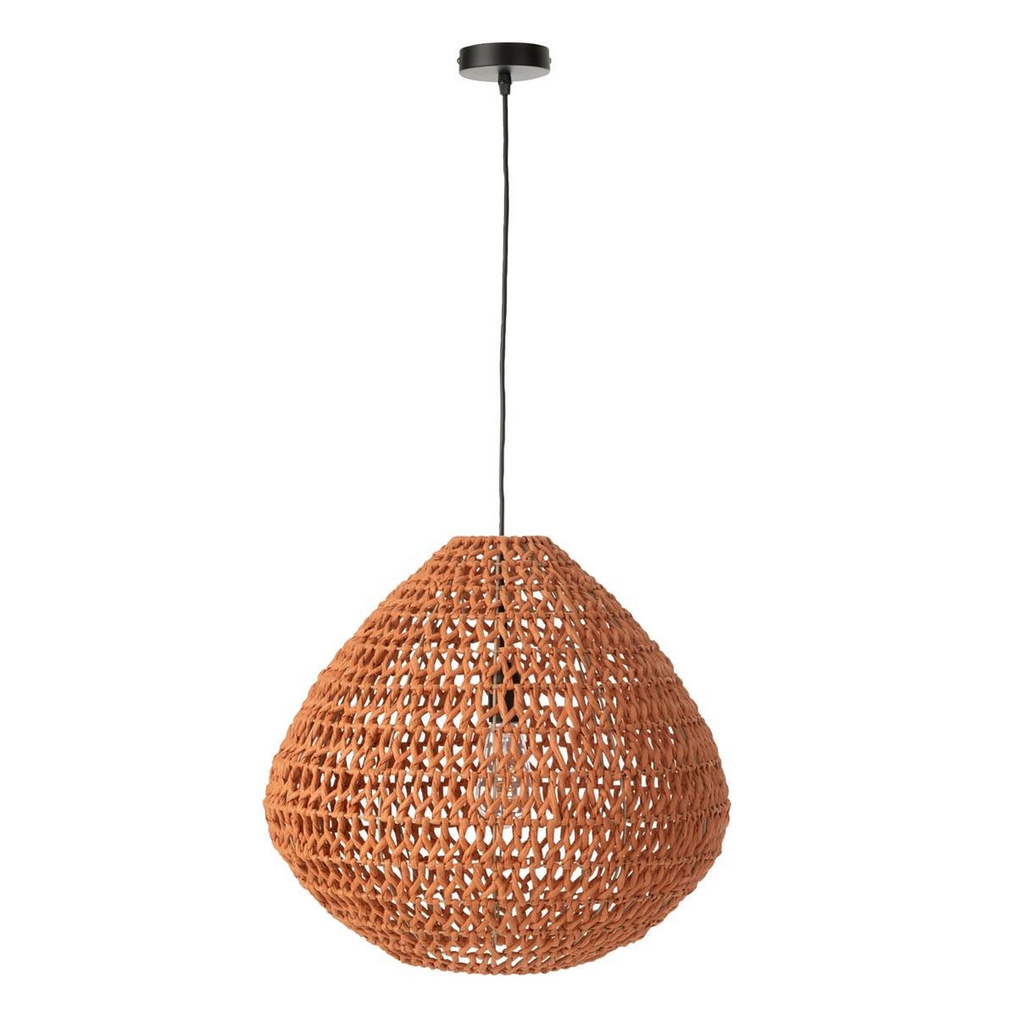 J-LINE Lampe suspension torsade  sharron  50cm orange