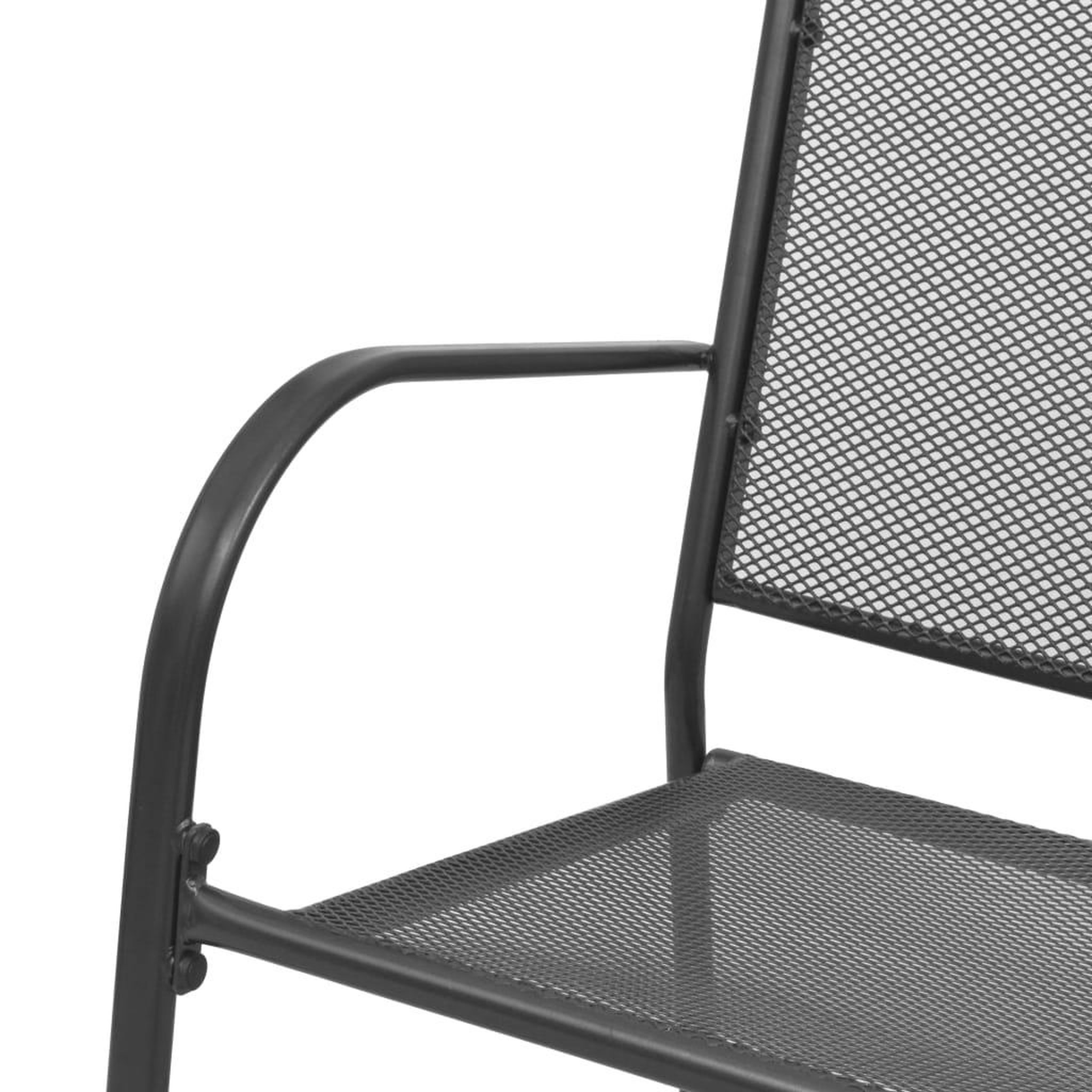 Voir la diapositive 5 : VIDAXL Banc de jardin 108 cm acier et maille anthracite