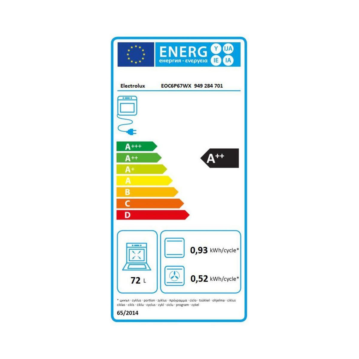 ELECTROLUX Four encastrable fonction vapeur EOC6P67WX