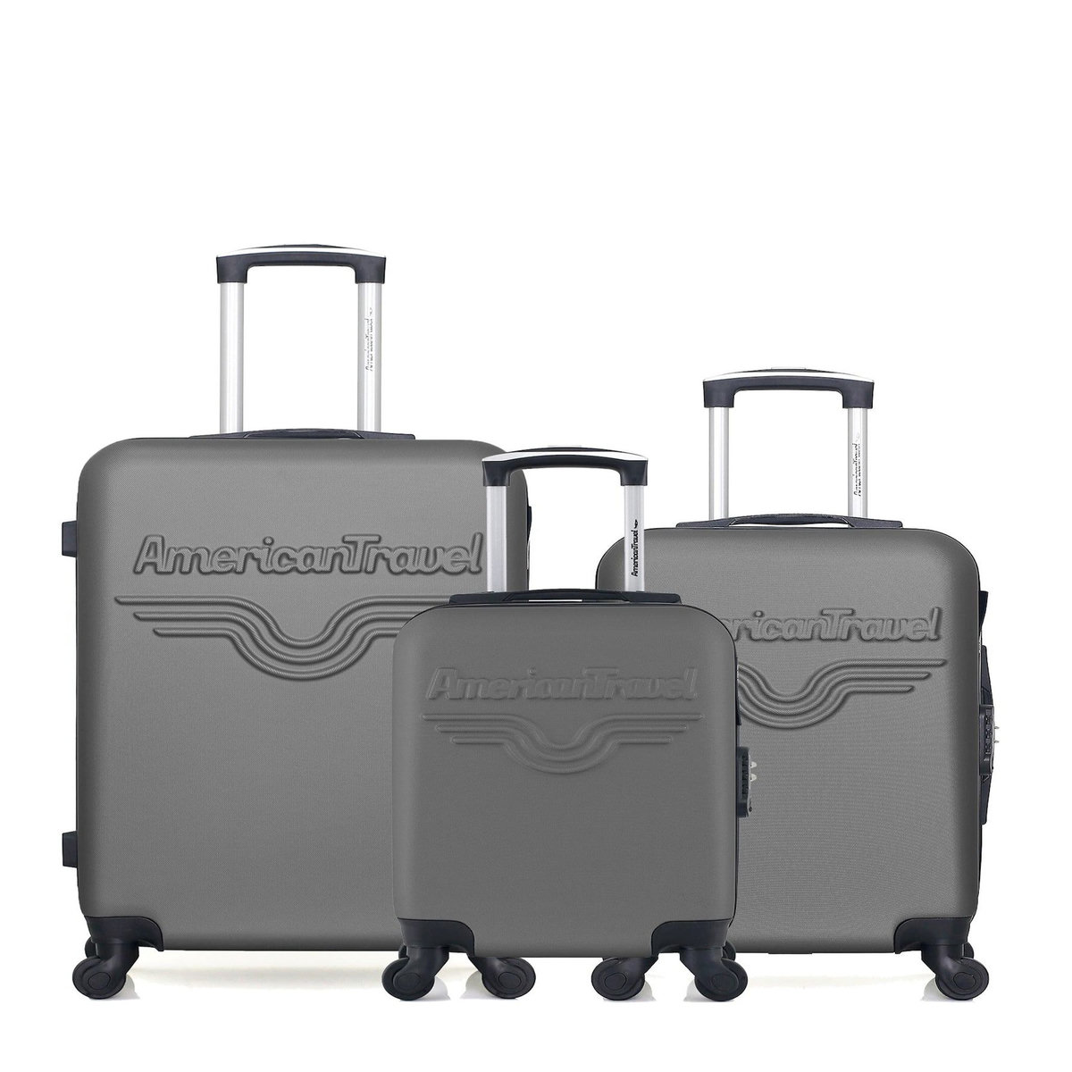 AMERICAN TRAVEL AMERICAN TRAVEL - Lot de 3 - Valise weekend, valise cabine et valise cabine XXS CHELSEA
