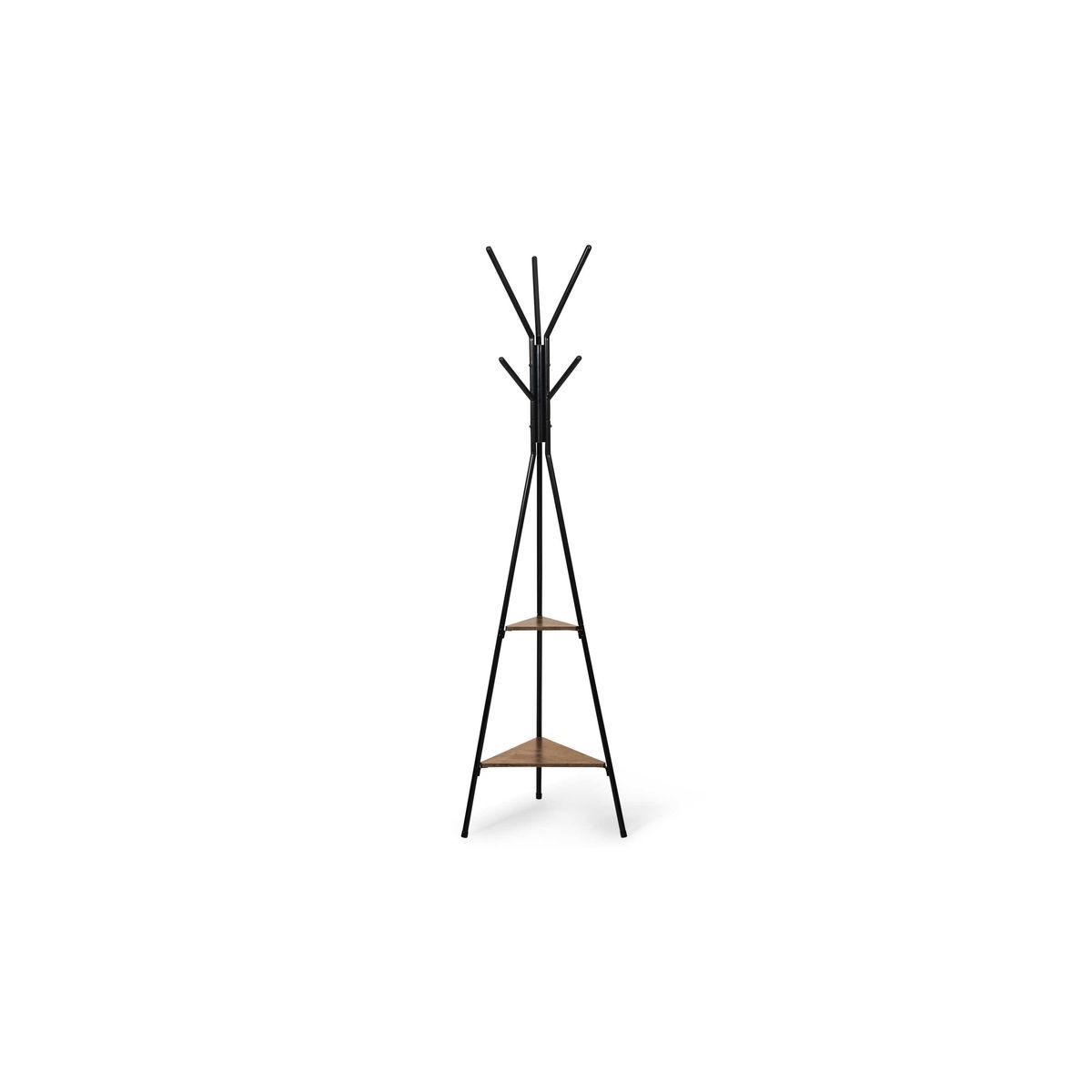 Porte manteau triangulaire 6 patères + 2 étagères CHARLIZE