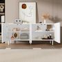 Voir la diapositive 5 : MERAX Buffet 4 porte(s) 0 tiroir(s) - 160 cm blanc mdf
