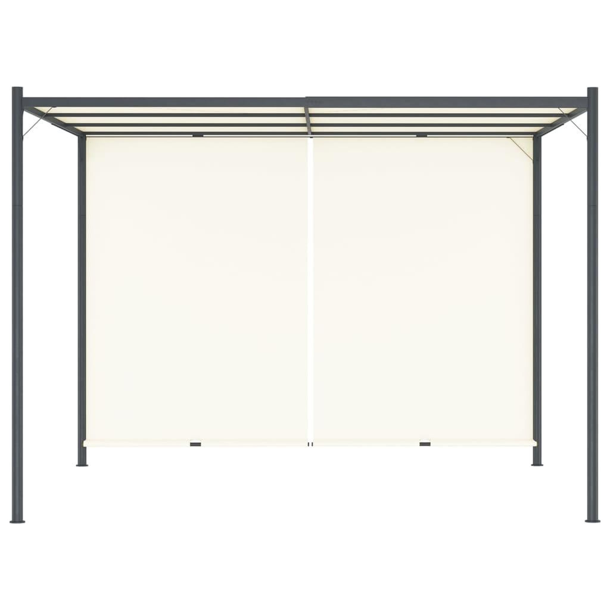 Voir la diapositive 4 : VIDAXL Pergola avec toit reglable Creme Blanc 3x3 m Acier